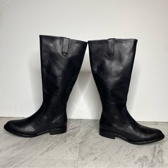 Born Shaunie Black Leather Riding Boot 6M - Picture 8 of 14
